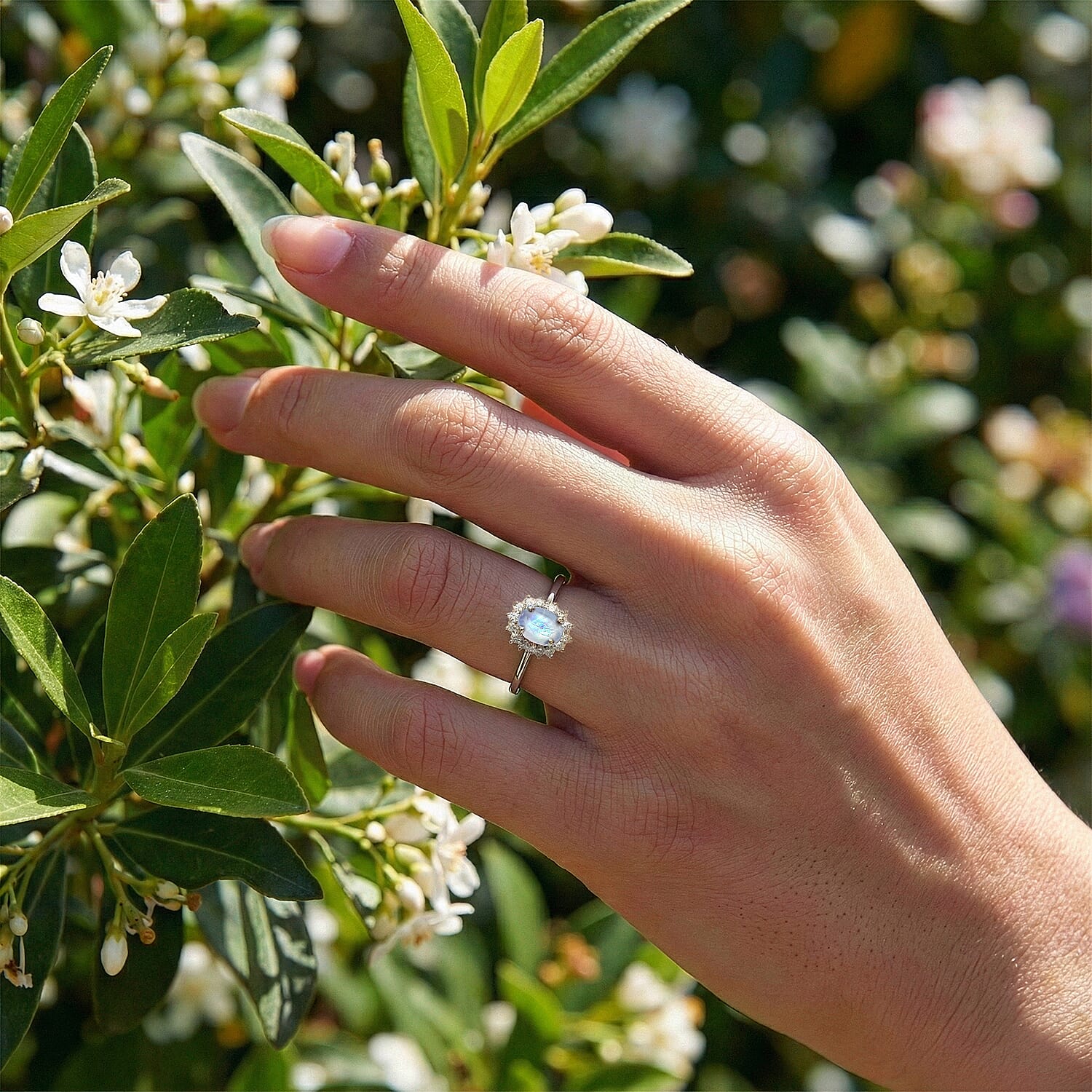 Princess Diana Inspired Halo Ring in Sterling Silver