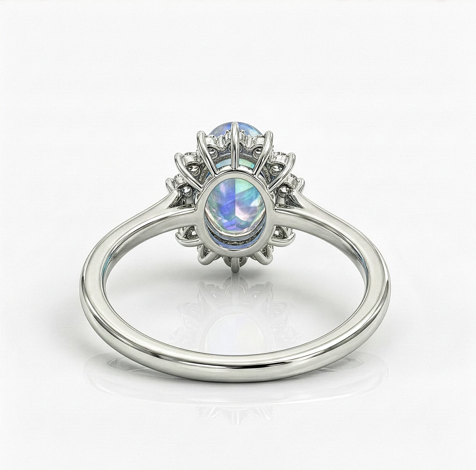 Princess Diana Inspired Halo Ring in Sterling Silver