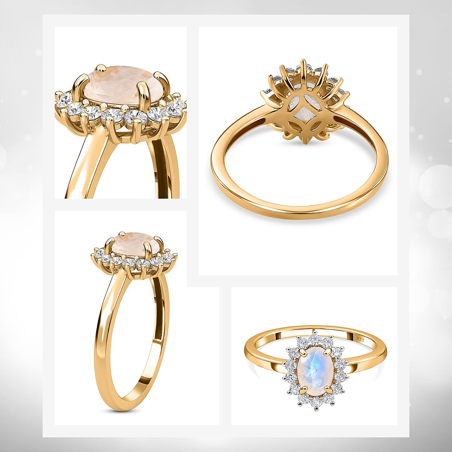 Princess Diana Inspired Halo Ring in Sterling Silver