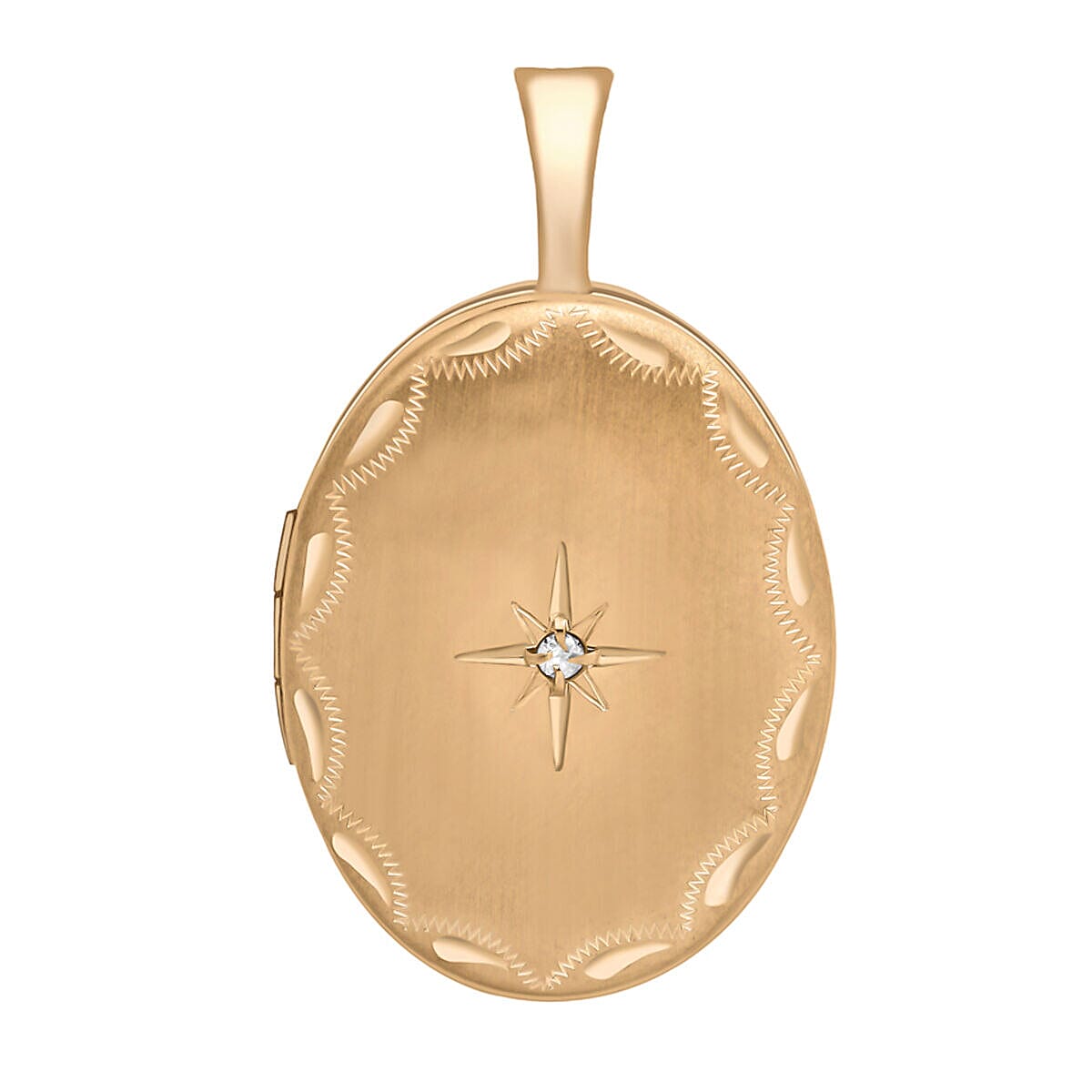 9K Rose Gold   White Diamond  Pendant 0.01 ct,  Gold Wt. 1.6 Gms  0.010  Ct.
