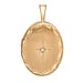 9K Yellow Gold Diamond Set 20mm x 32mm Etched Oval Locket