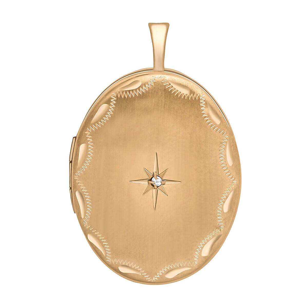 9K Rose Gold   White Diamond  Pendant 0.01 ct,  Gold Wt. 2.4 Gms  0.010  Ct.