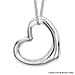 18K White Gold 12mm x 14mm Heart Slider Pendant