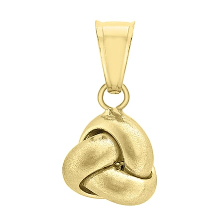 18K Yellow Gold 9mm x 18mm Triple Knot Pendant