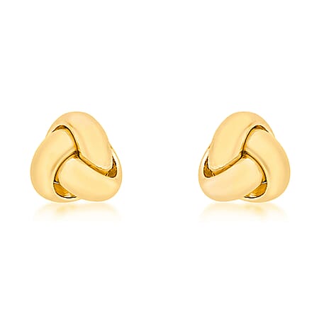 18K Yellow Gold 7mm Knot Stud Earrings