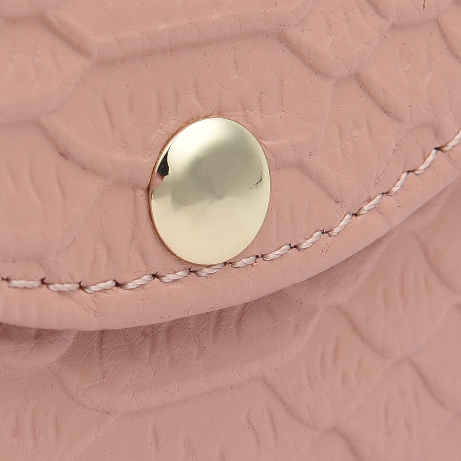 100% Genuine Leather Snakeskin Pattern Long Size Wallet with Magnetic Closure (Size 20x10Cm) - Pink