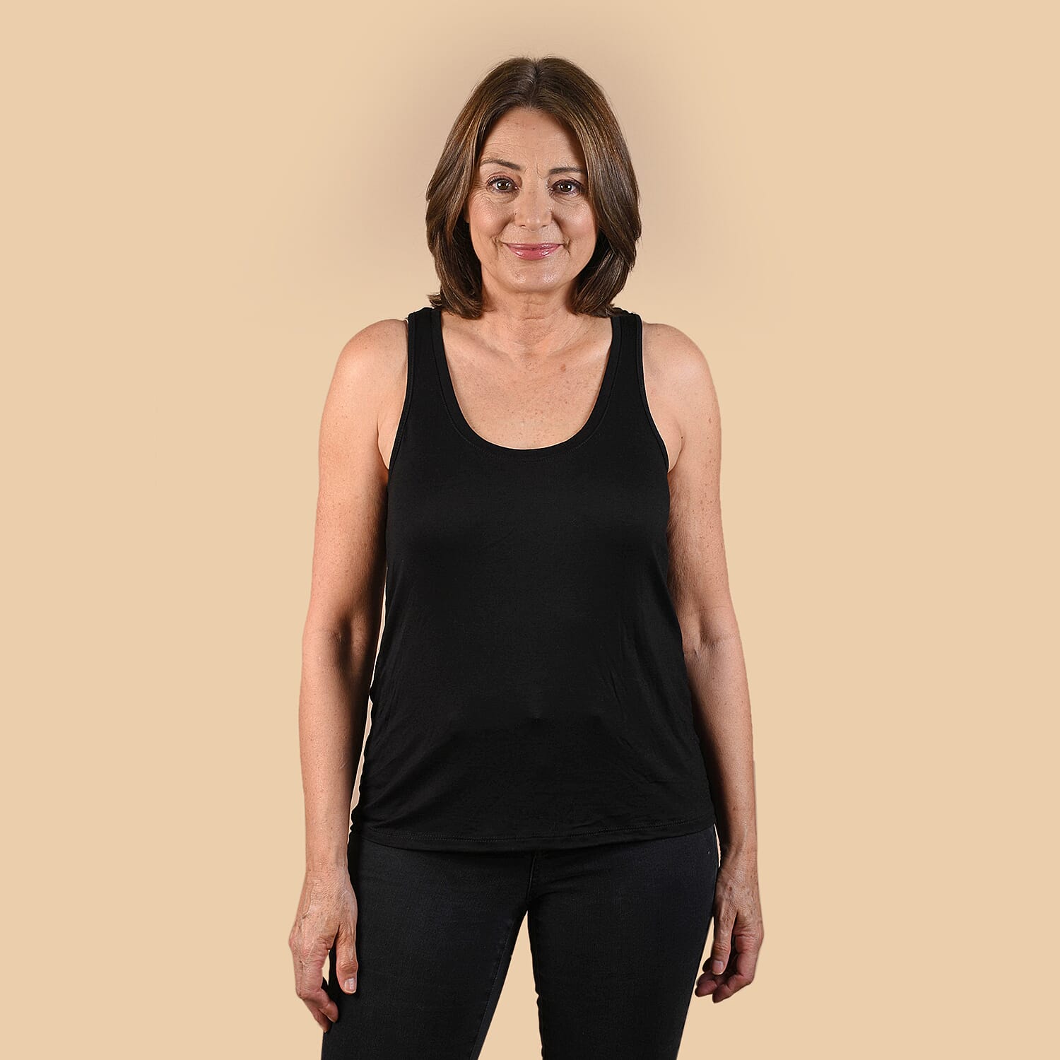 Tamsy Jersey Lounge Vest - Black