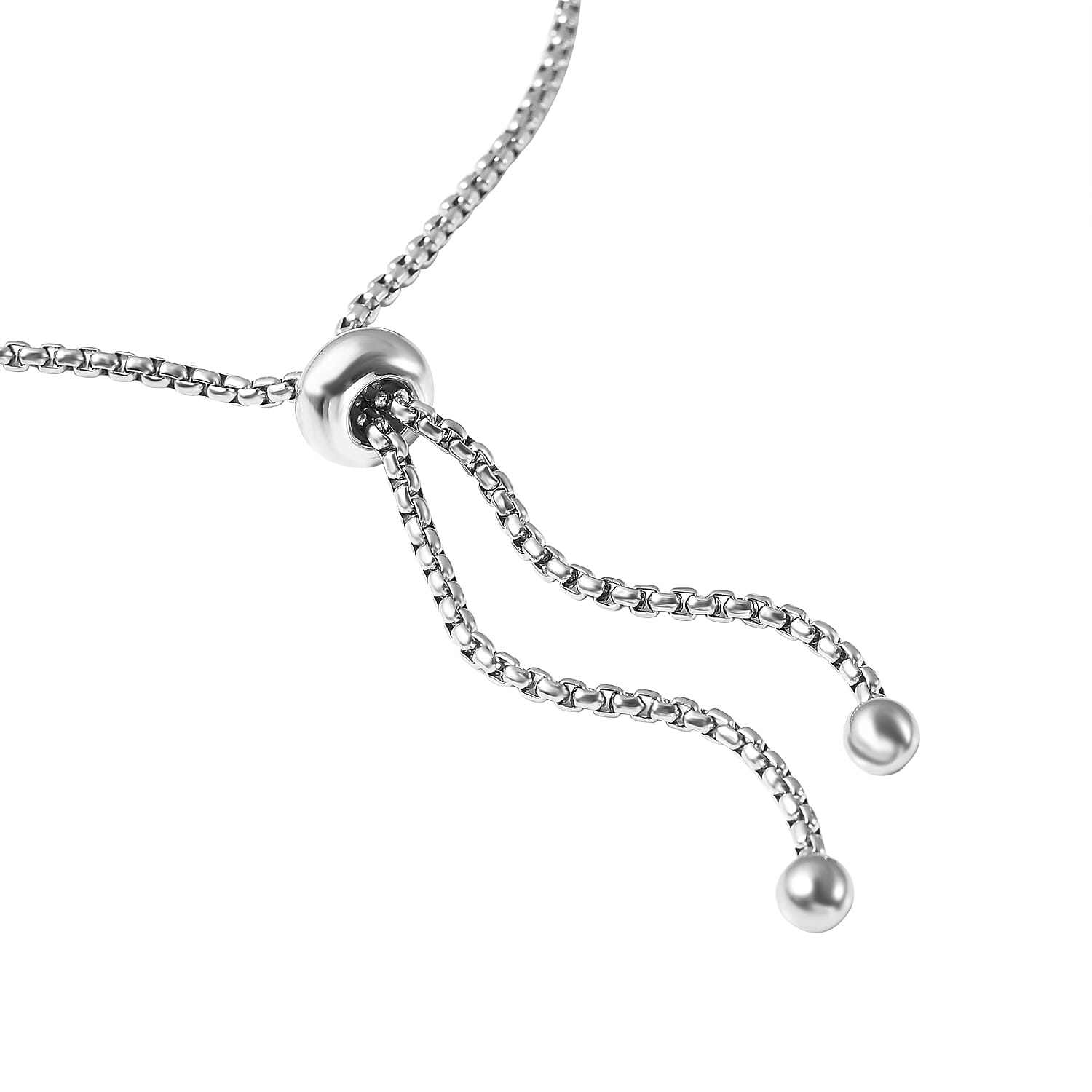 Simulated Emerald Bracelet (Size 6-9 Inch Adjustable ) in Silver Tone