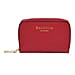 SENCILLEZ 100% Genuine Leather Wallet with Zipper Closure - Red