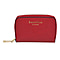SENCILLEZ 100% Genuine Leather Wallet with Zipper Closure - Red