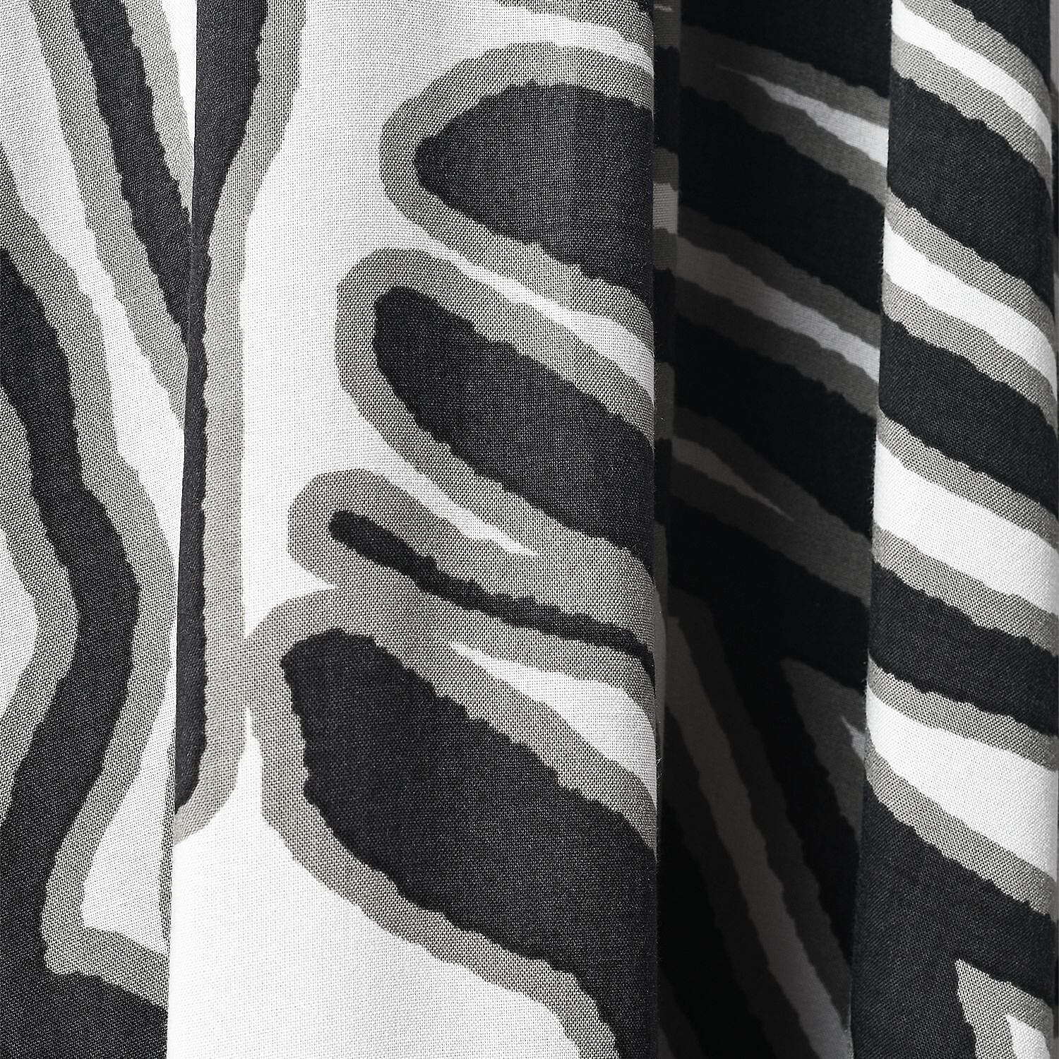 Tamsy V Neck Kaftan Midi Dress (One Size) - Navy