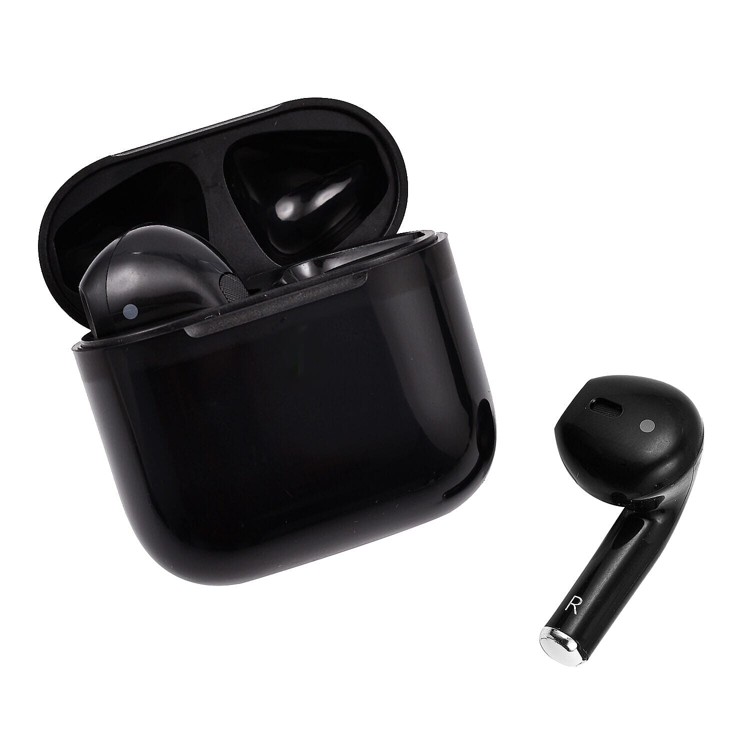 Wireless Earbuds with Square Charging Case - Black
