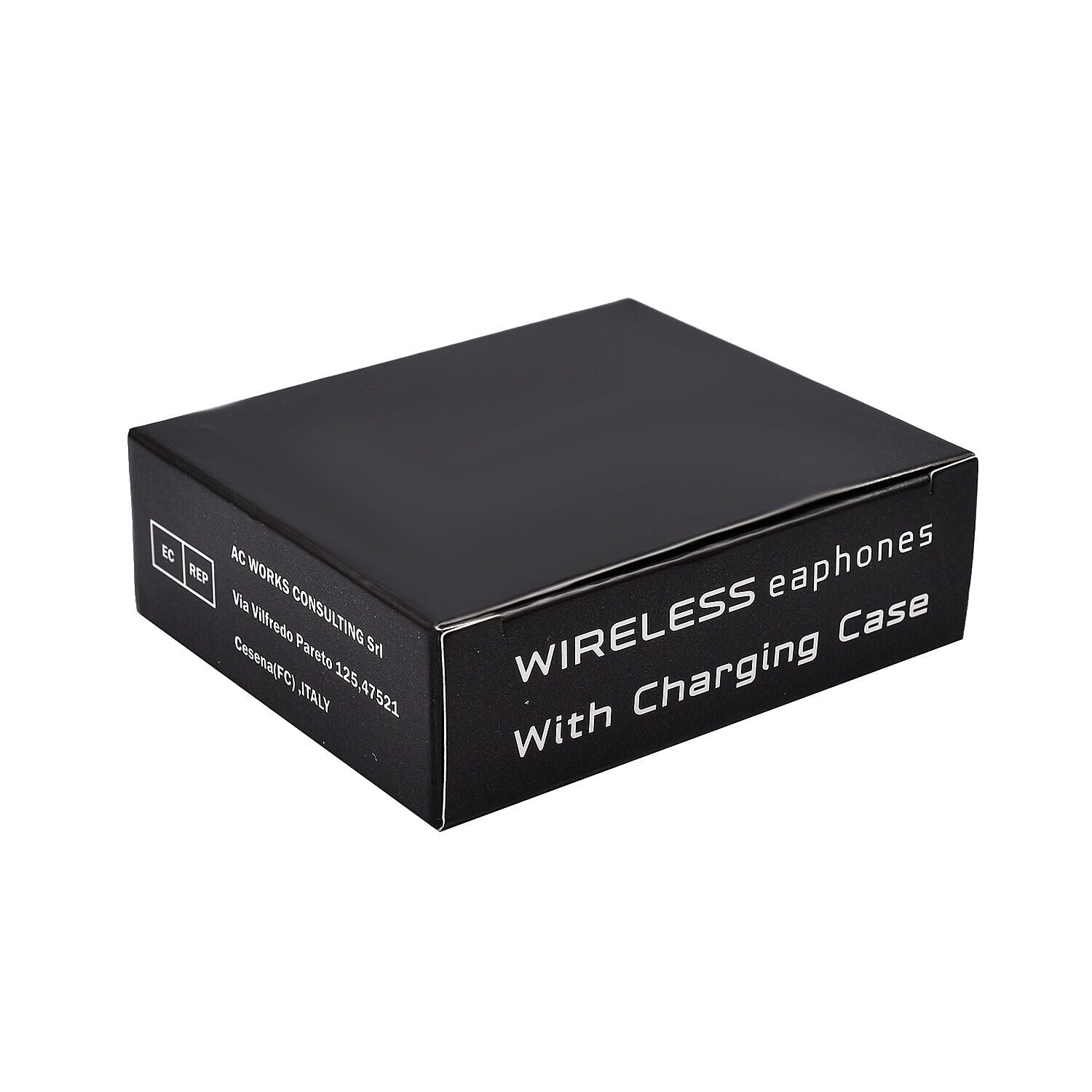 Wireless Earbuds with Square Charging Case - Black