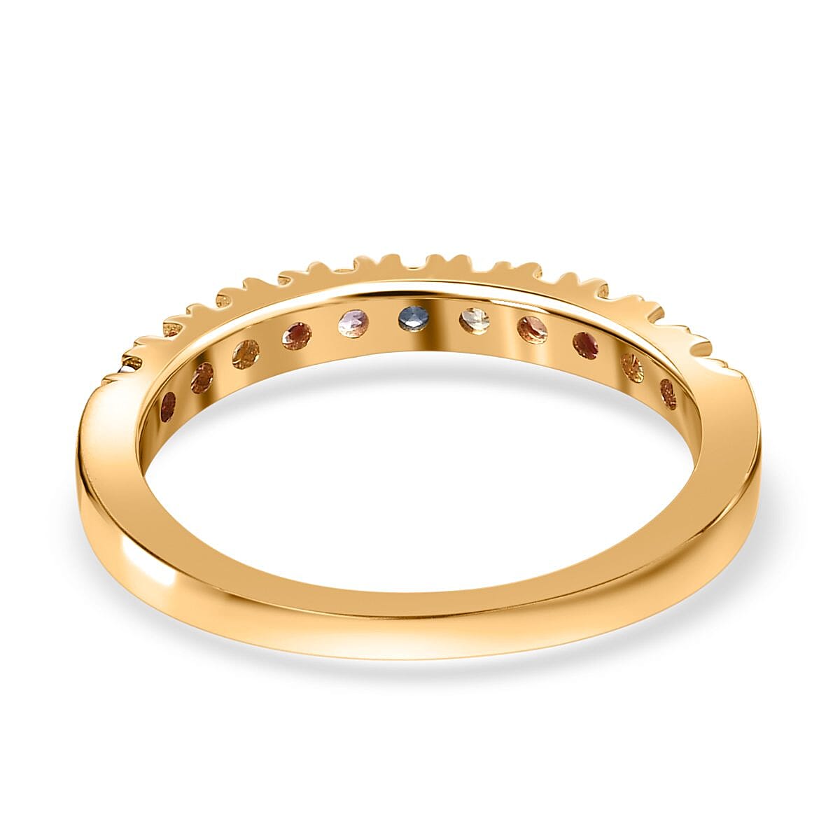 Multi Sapphire Ring in 18K Vermeil Yellow Gold Plated Sterling Silver Multi Sapphire Ring in 18K Vermeil Yellow Gold Plated Sterling Silver