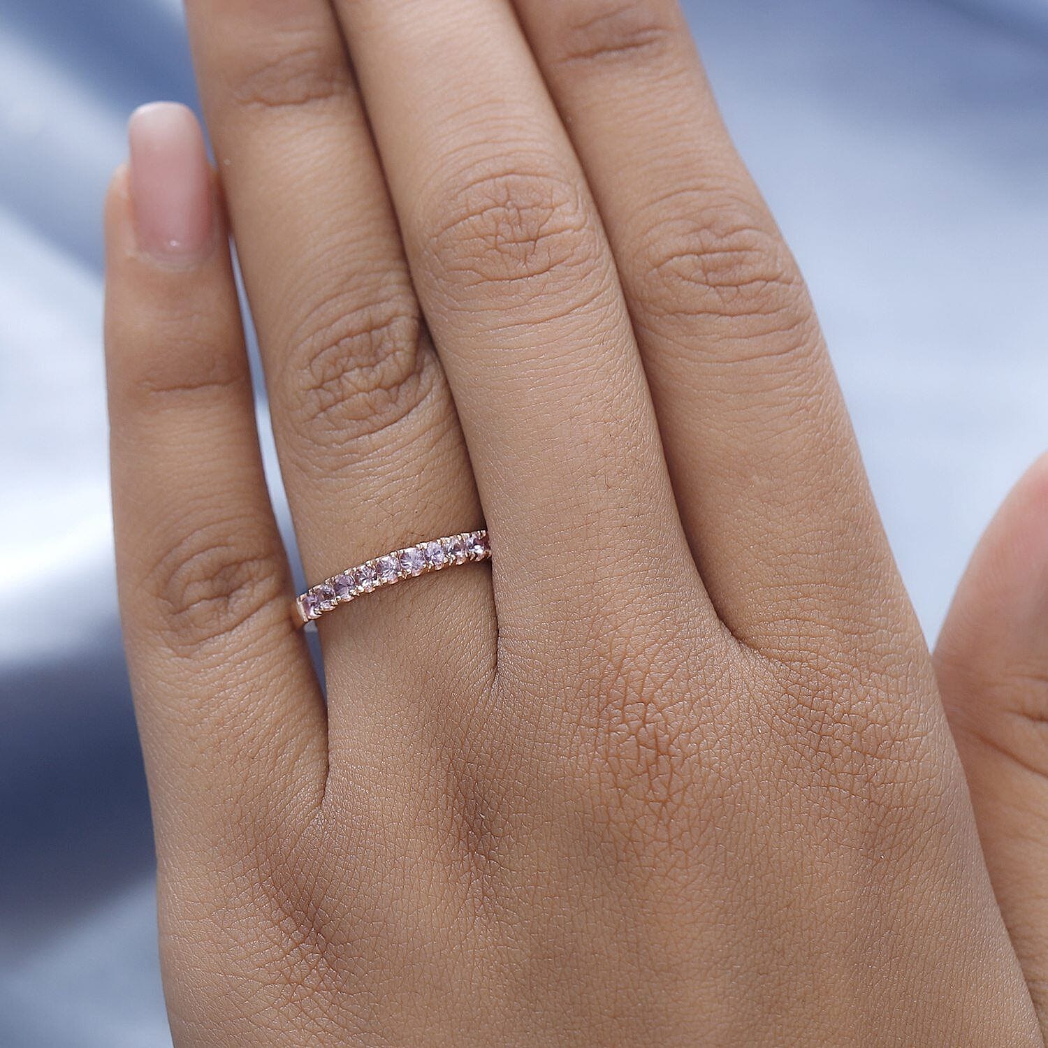 Half Eternity Band Ring in Sterling Silver