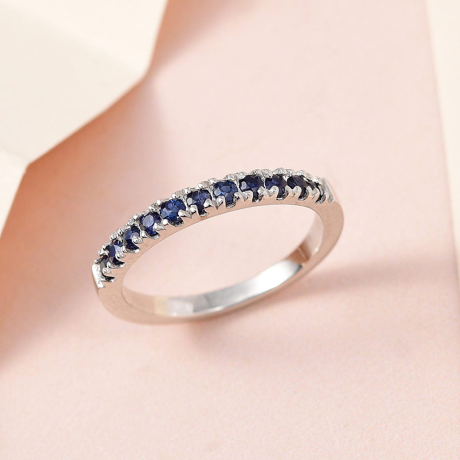 Half Eternity Band Ring in Sterling Silver
