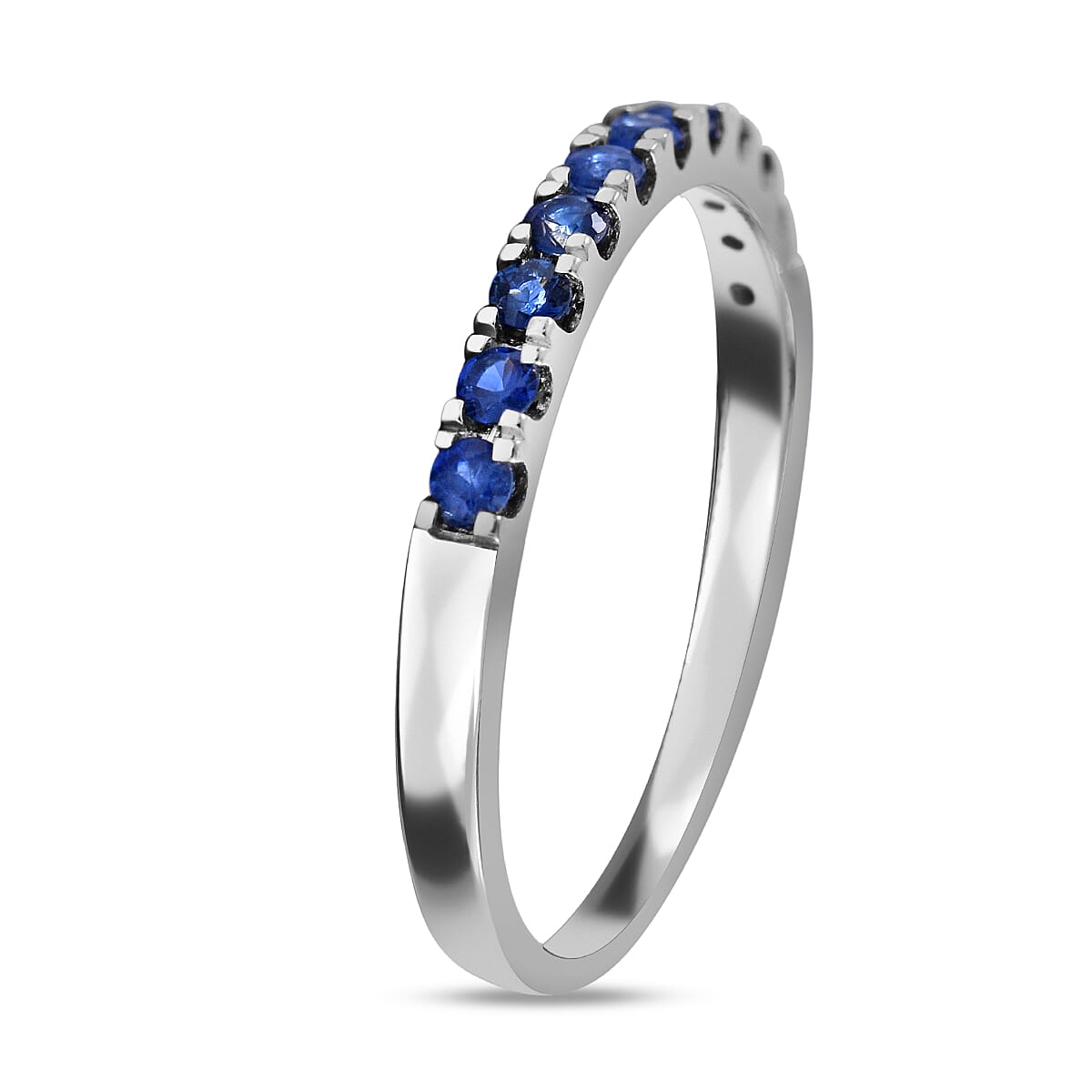 Half Eternity Band Ring in Sterling Silver