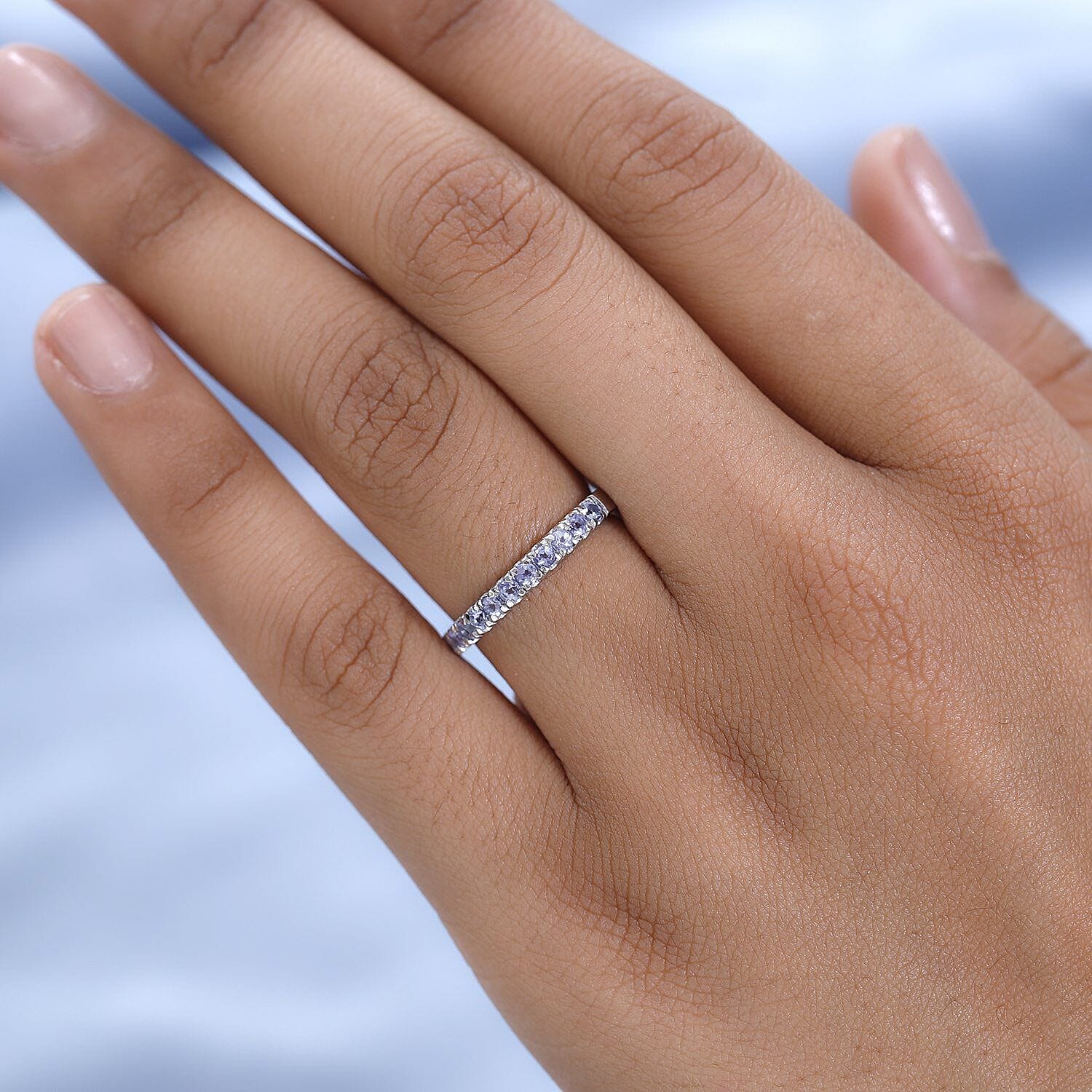 Half Eternity Band Ring in Sterling Silver