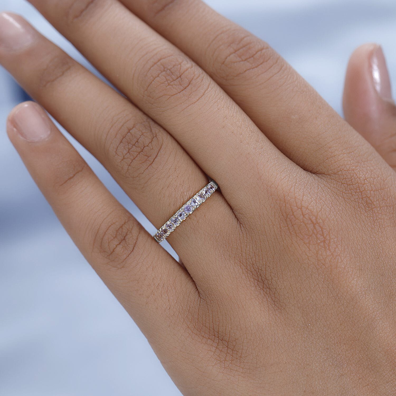 Half Eternity Band Ring in Sterling Silver