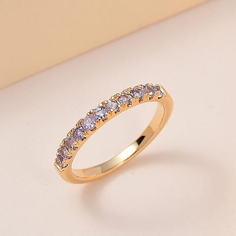 Tanzanite Ring in 18K Vermeil Yellow Gold Plated Sterling Silver