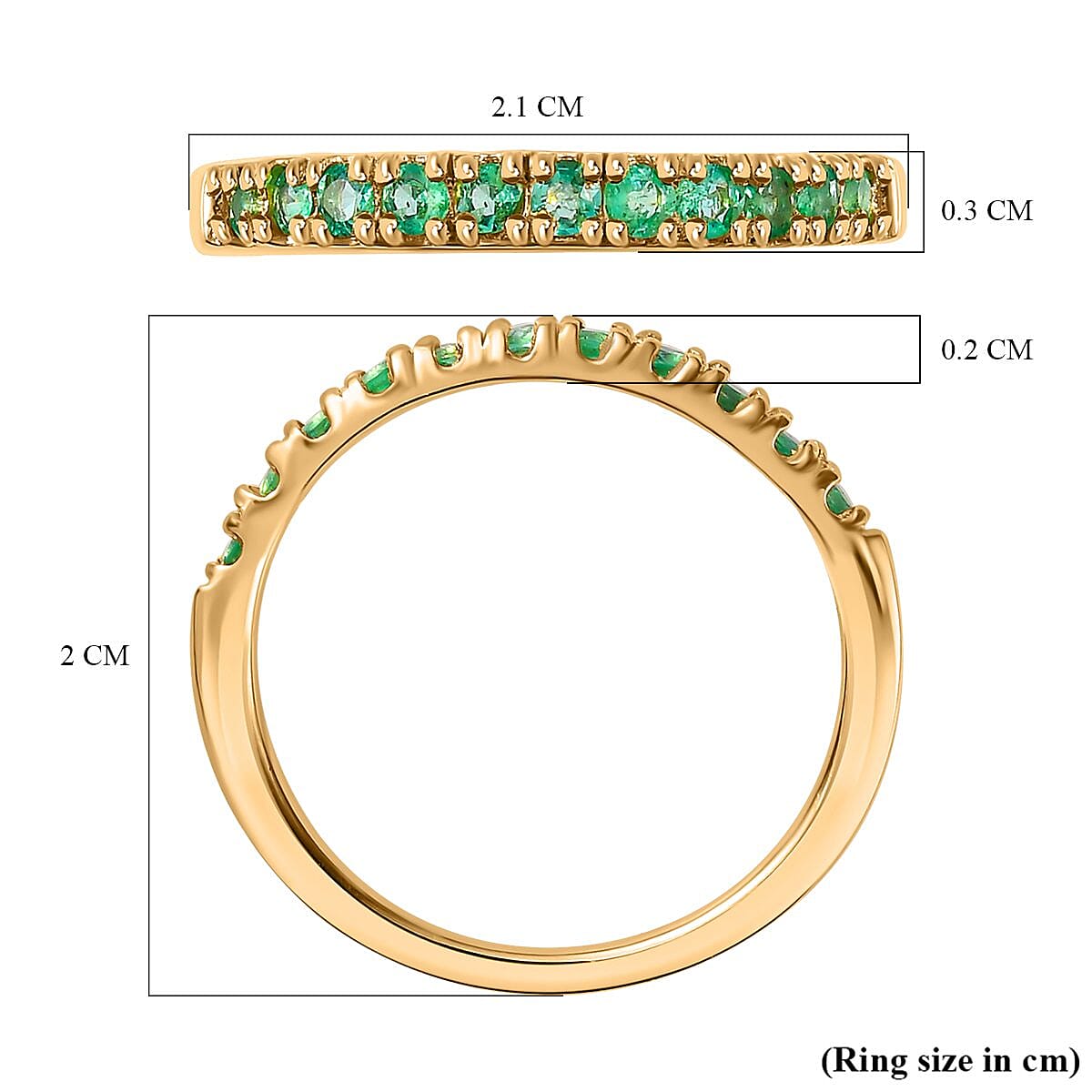 Half Eternity Band Ring in Sterling Silver