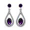 African Ruby (FF) and Natural Cambodian Zircon Dangling Earrings in Platinum Overlay Sterling Silver 3.458 Ct.
