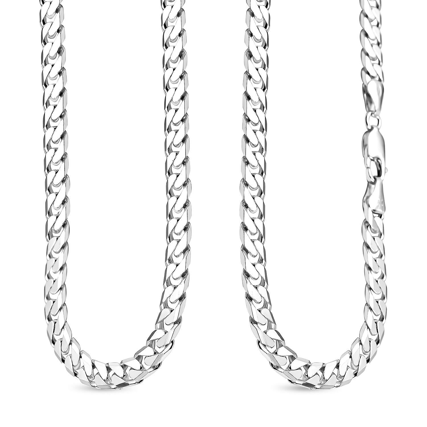 Closeout - Sterling Silver Curb Necklace (Size - 20), Silver Wt. 33.00 Gms. (1.06 Troy Ounce)