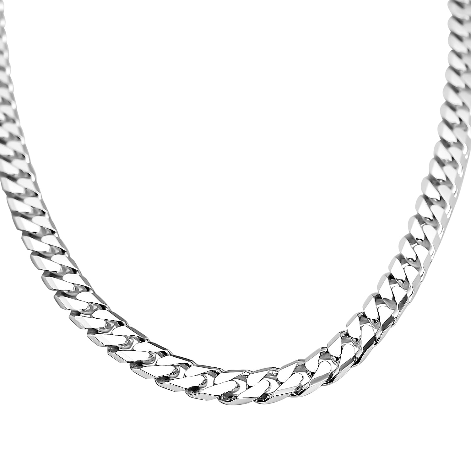 Closeout - Sterling Silver Curb Necklace (Size - 20), Silver Wt. 33.00 Gms. (1.06 Troy Ounce)
