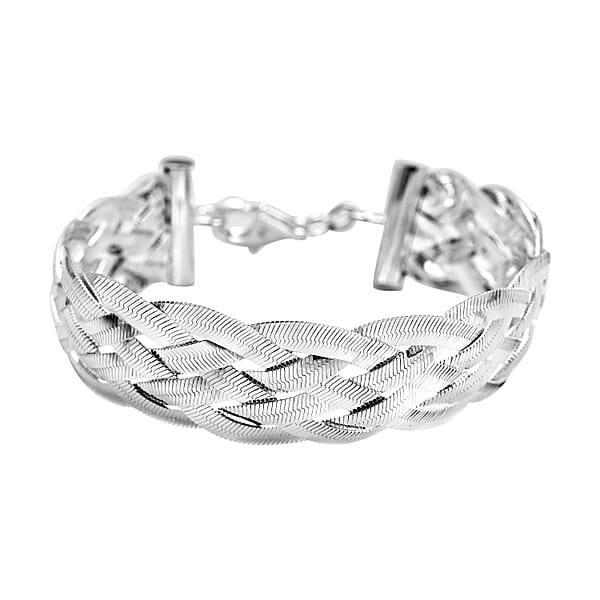 Tuscany Silver Collana In Argento Sterling 925 A 6 Capi Treccia – 43 Cm – Lucida E Ipoallergenica – Gioiello In Confezione Regalo - 3