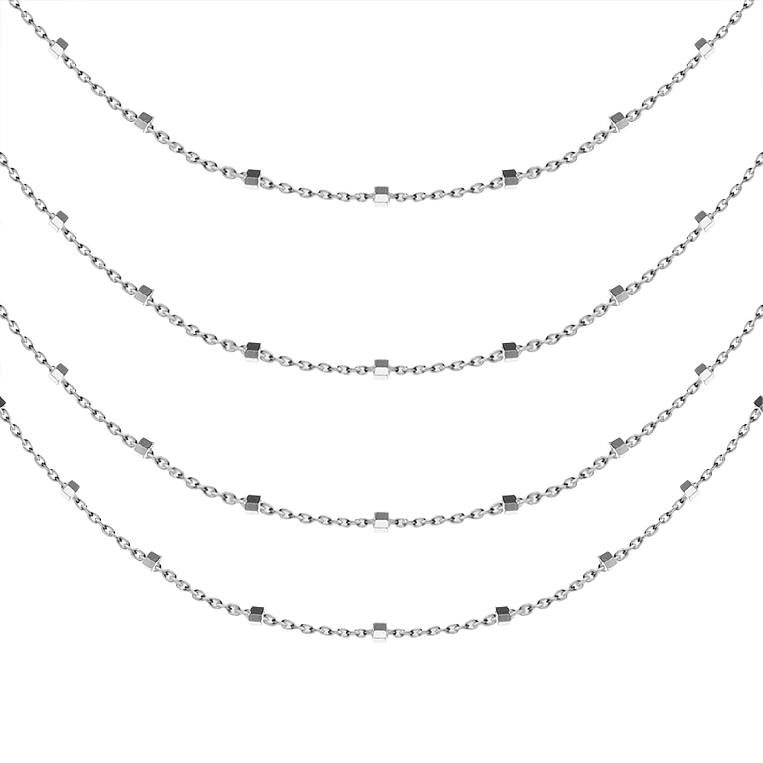 Arezzo Closeout Deal - Sterling Silver Ball Necklace (Size - 15), Silver Wt. 14.00 Gms