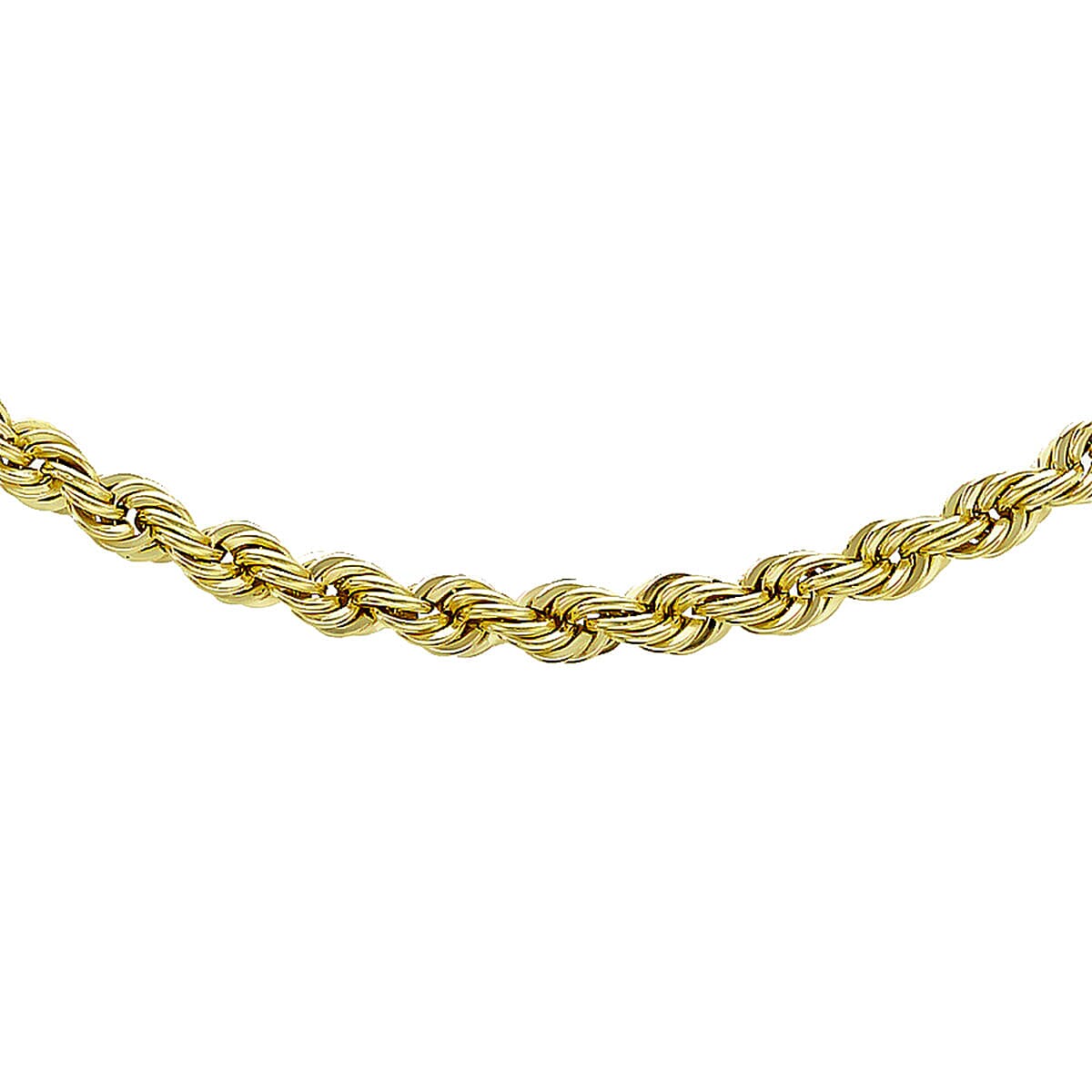 Arezzo Closeout Deal 9K Yellow Gold Rope Necklace Size 30 With Spring Ring Clasp Gold Wt. 6.89 Gms