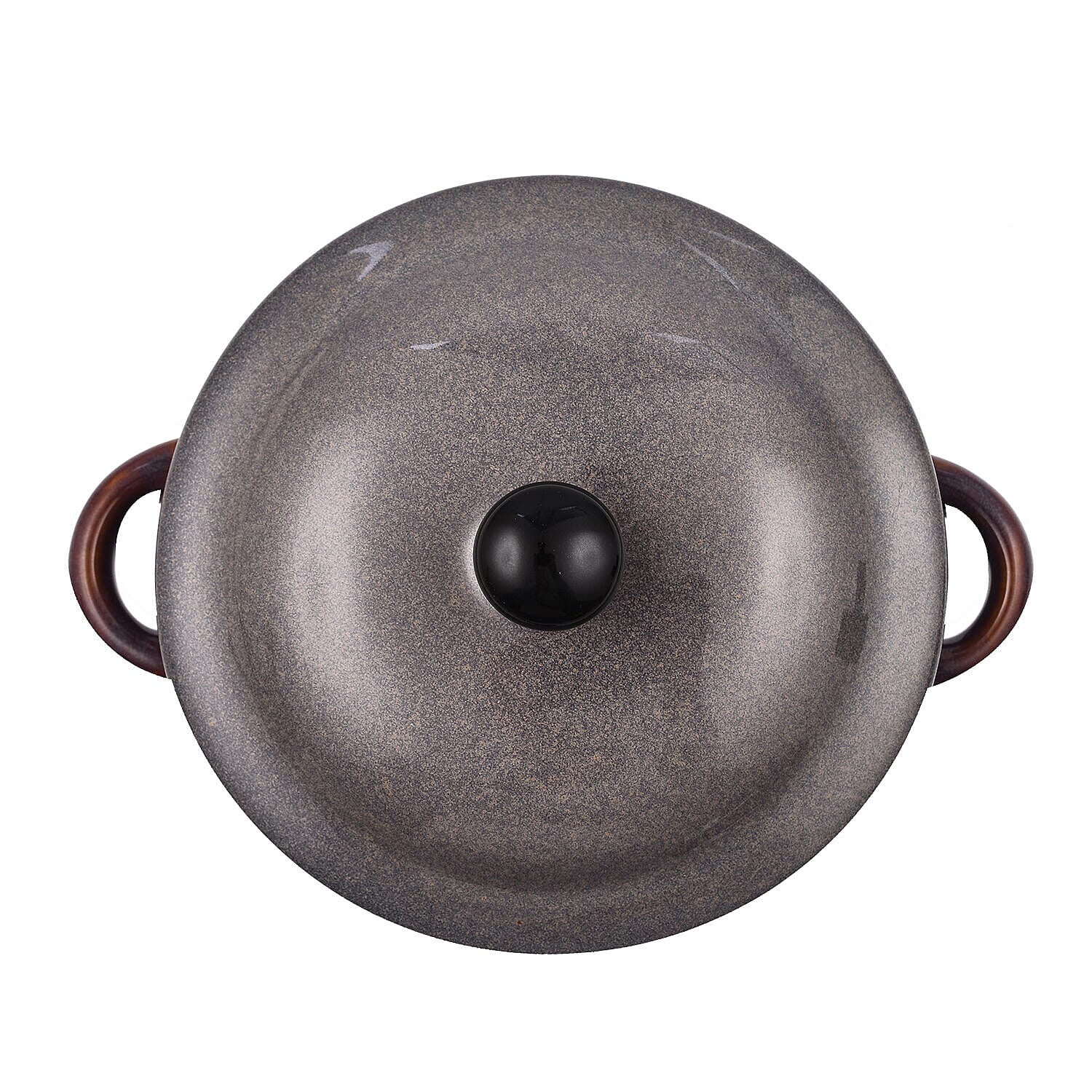 Soup Bowl with Ceramic Spoon (Size 15x15x12 cm) - Grey