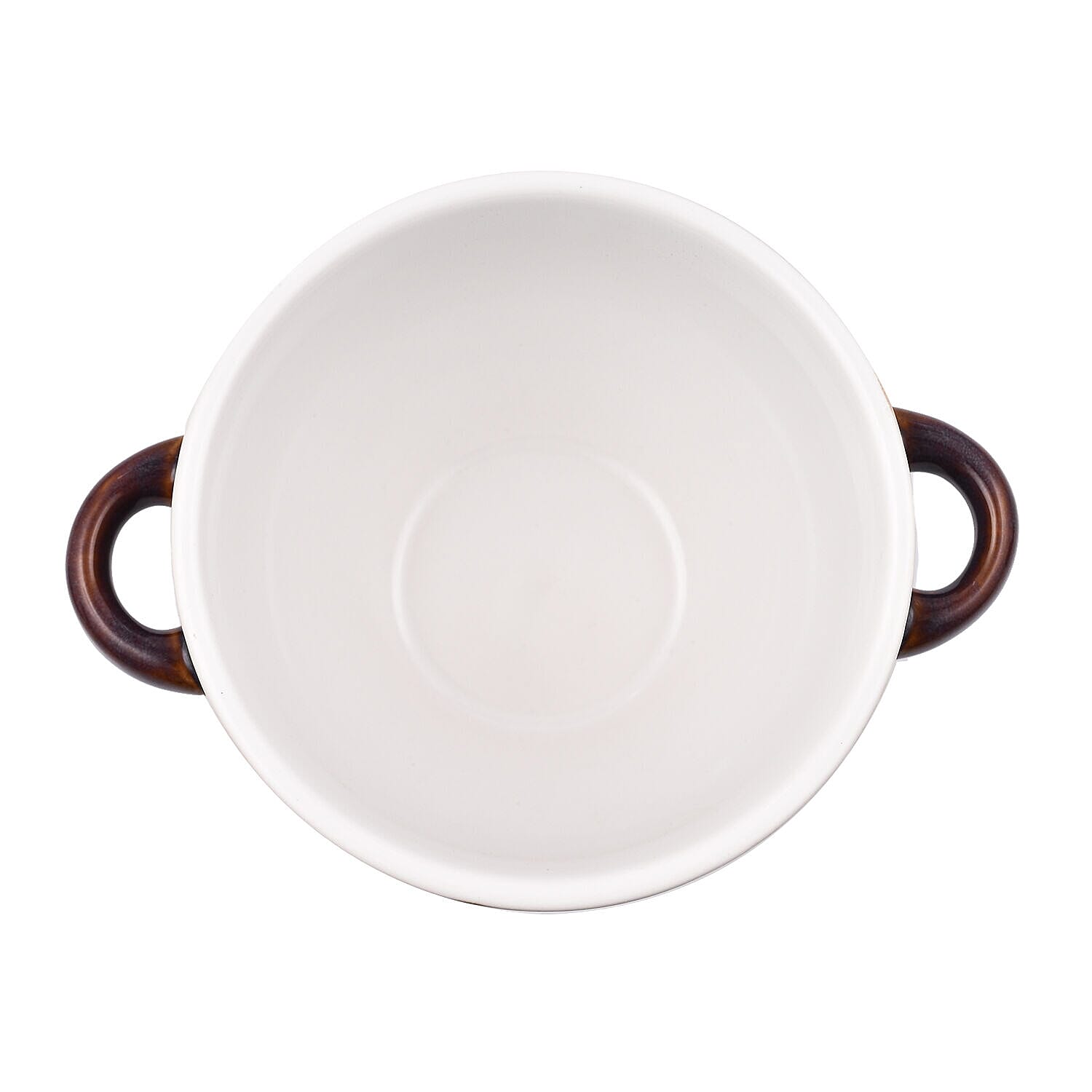 Soup Bowl with Ceramic Spoon (Size 15x15x12 cm) - Grey