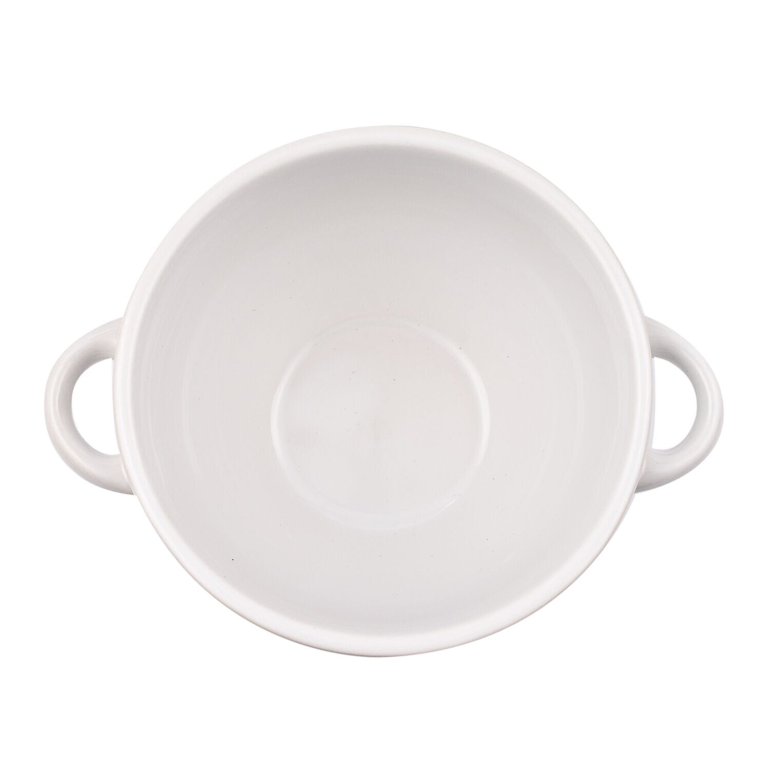 Set of 2 - Dots Pattern Soup Bowl with Ceramic Spoon (Size 15x11 cm) - White & Multi