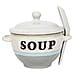 Soup Bowl with Ceramic Spoon (Size 15x15x12 cm) - Grey