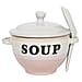 Soup Bowl with Ceramic Spoon (Size 15x15x12 cm) - White