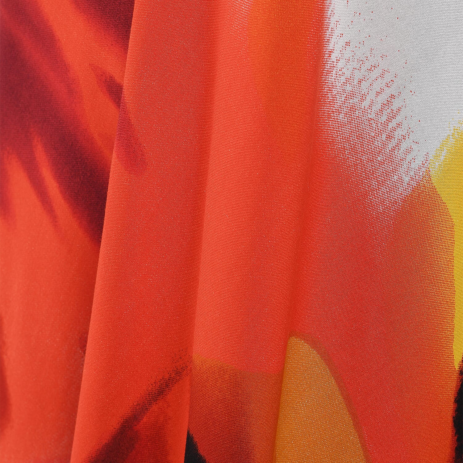 Tamsy Viscose Printed Dress (One Size) - Red