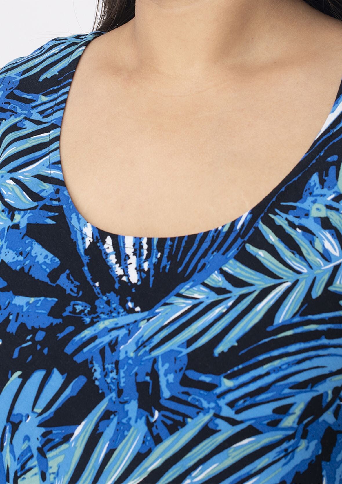 Tamsy Viscose Printed Dress (One Size) - Red