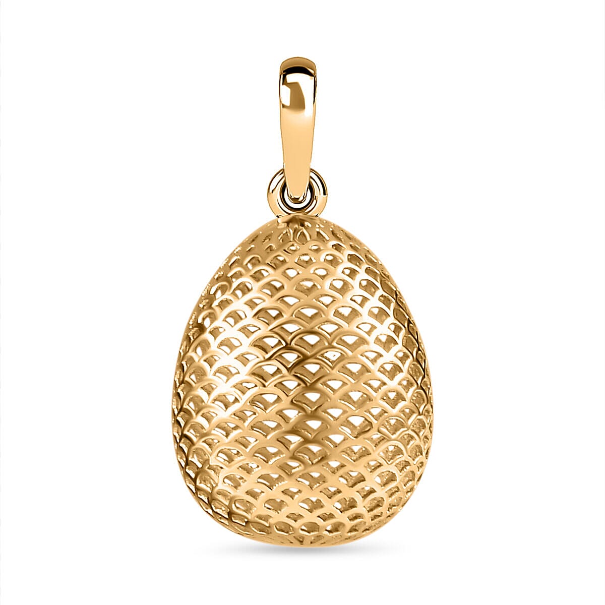 9K Yellow Gold Lattice Pendant