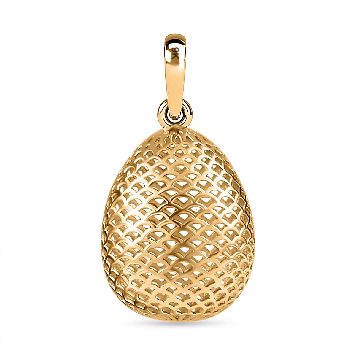 9K Yellow Gold Lattice Pendant