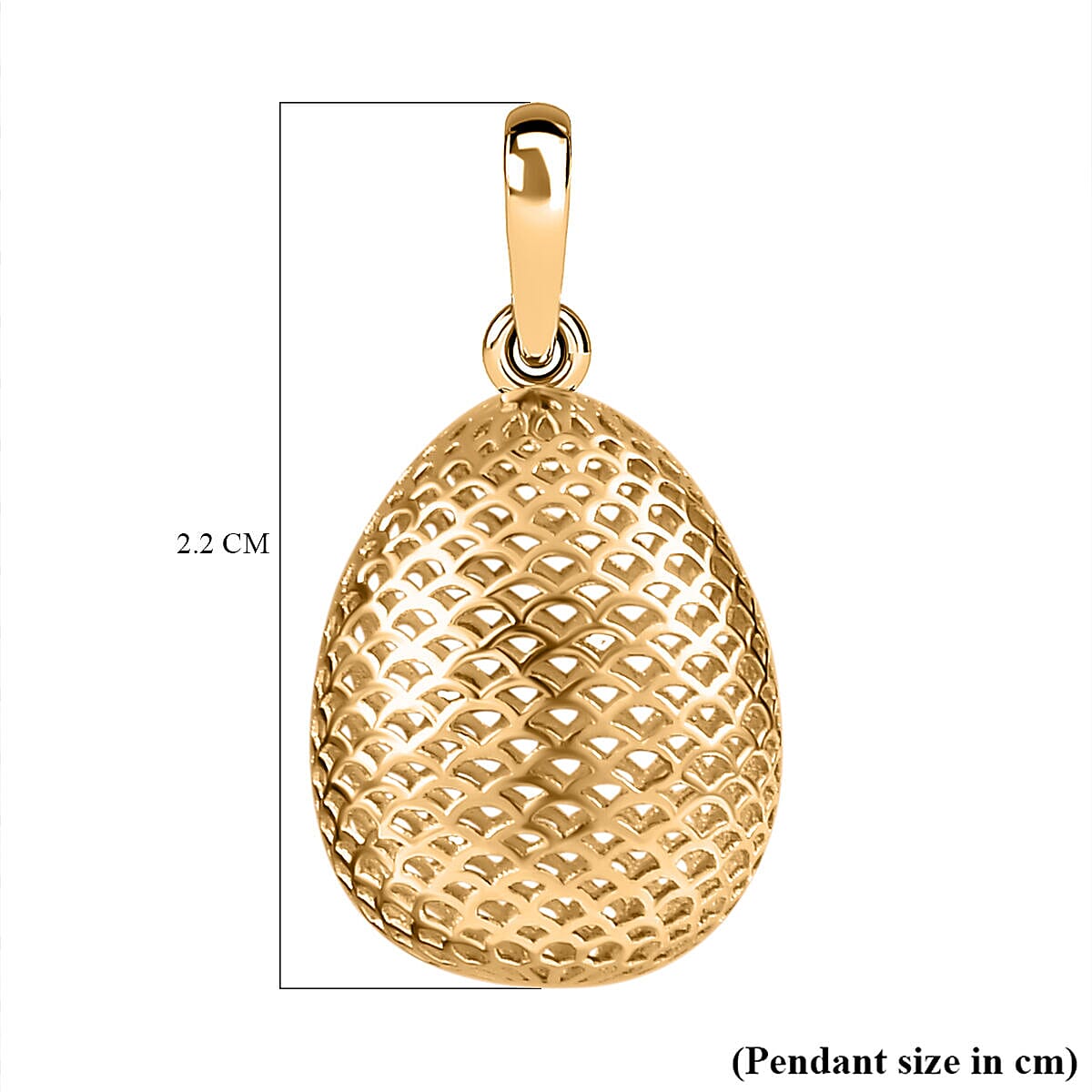 9K Yellow Gold Lattice Pendant