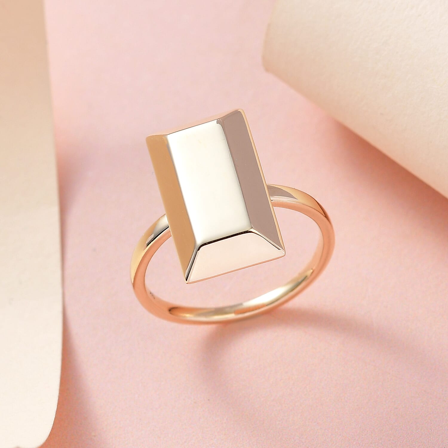 One Time Deal - 9K Yellow Gold Bar Ring