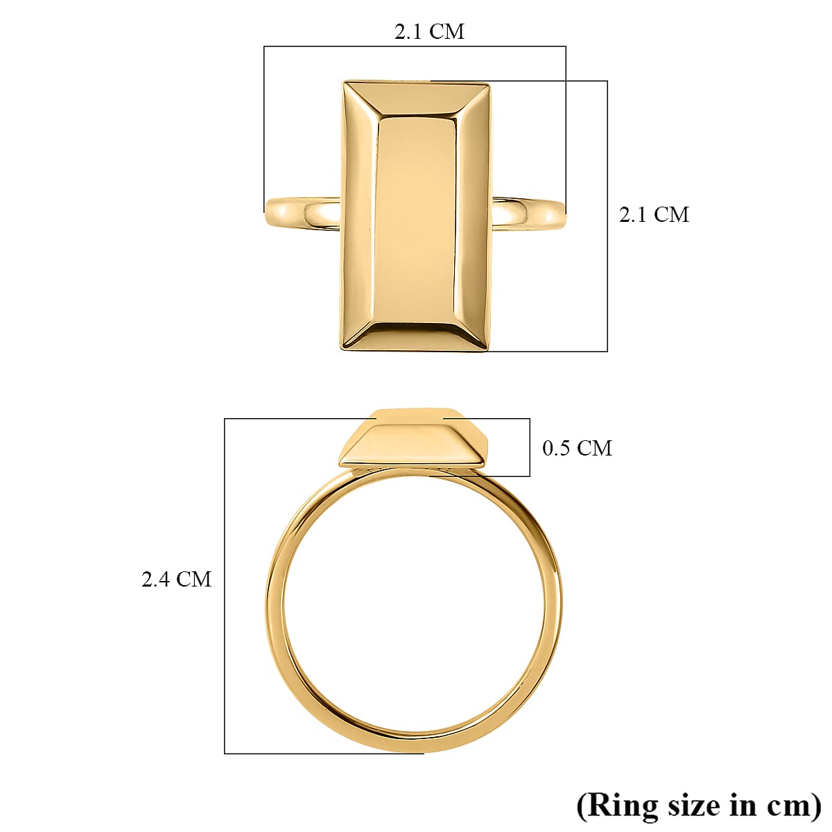 One Time Deal - 9K Yellow Gold Bar Ring