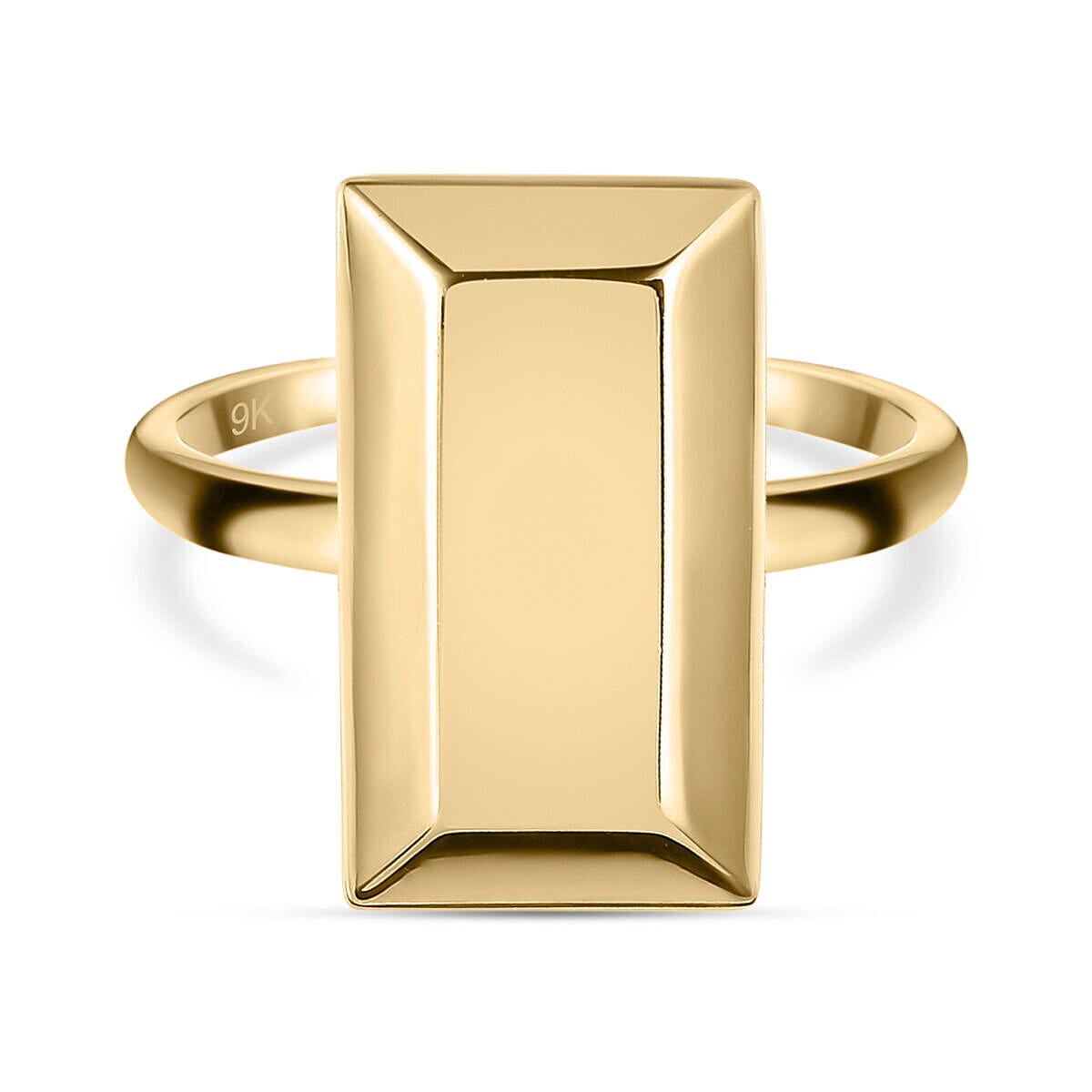 One Time Deal - 9K Yellow Gold Bar Ring