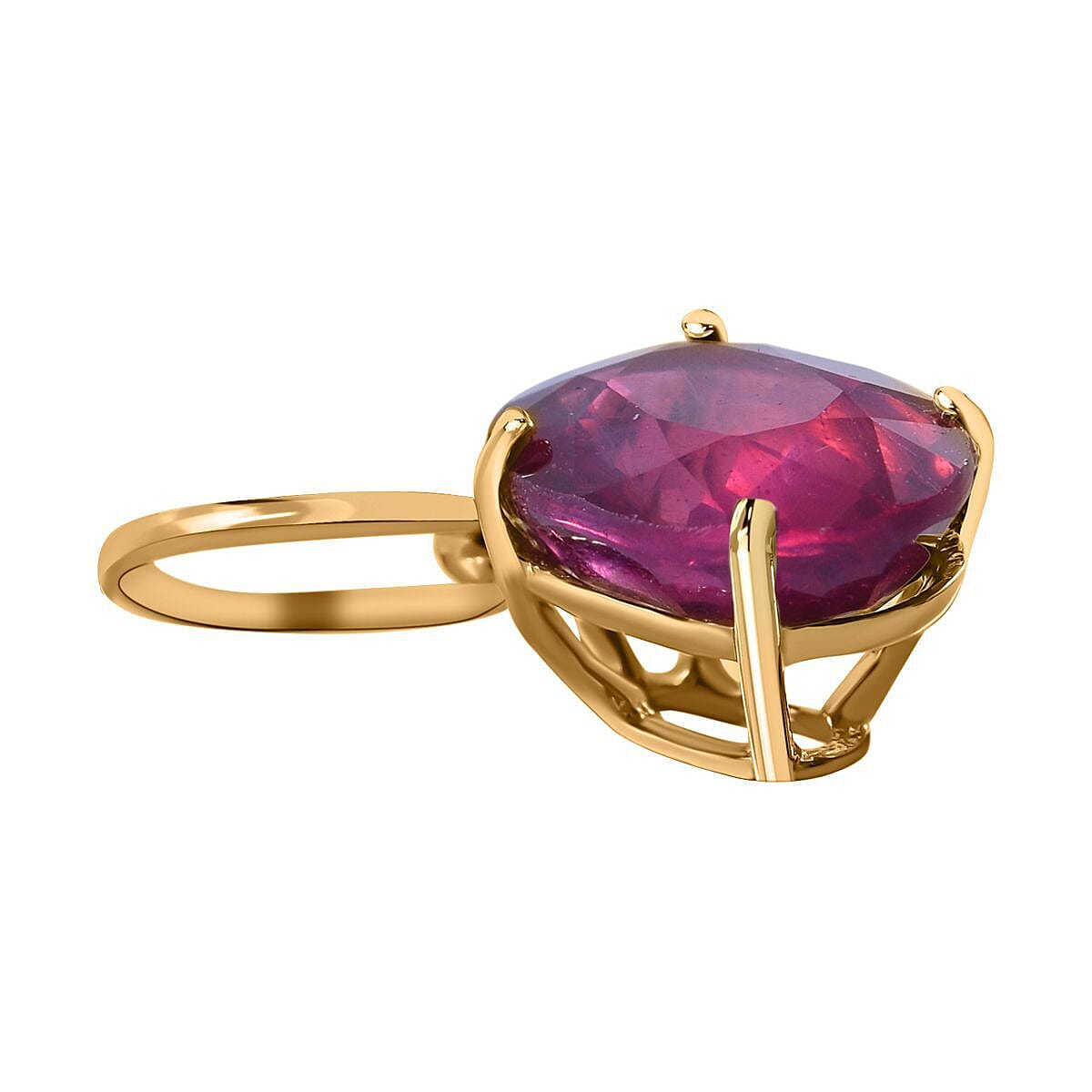 9K Yellow Gold African Ruby Pendant 1.94 Ct.