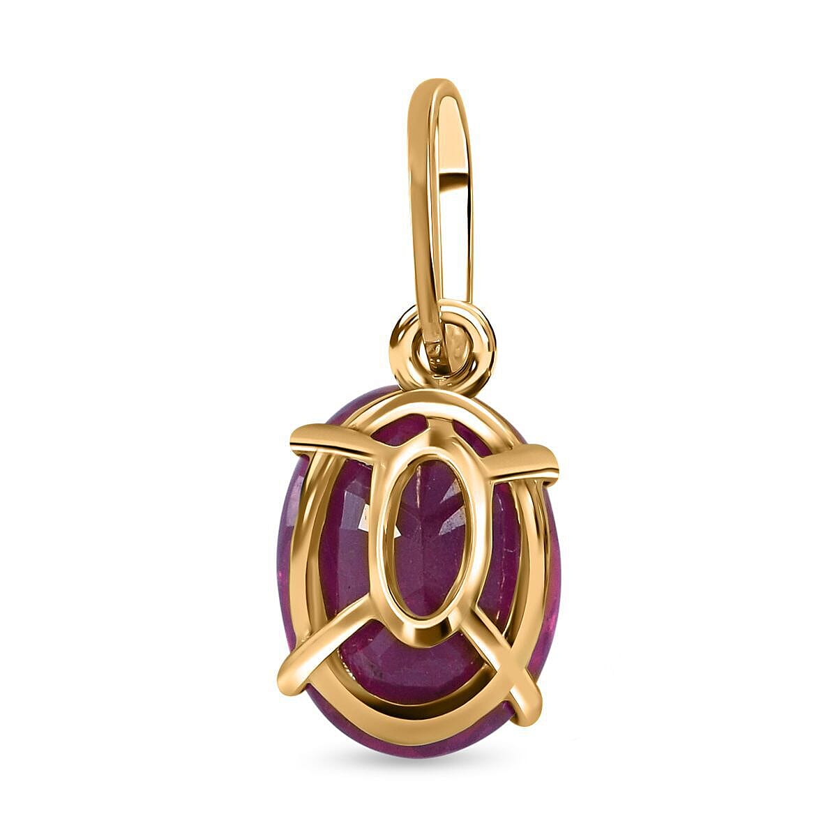 9K Yellow Gold African Ruby Pendant 1.94 Ct.