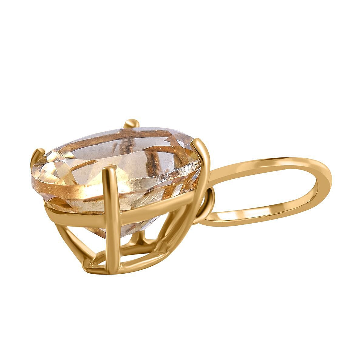 9K Yellow Gold Citrine Pendant 1.60 Ct.