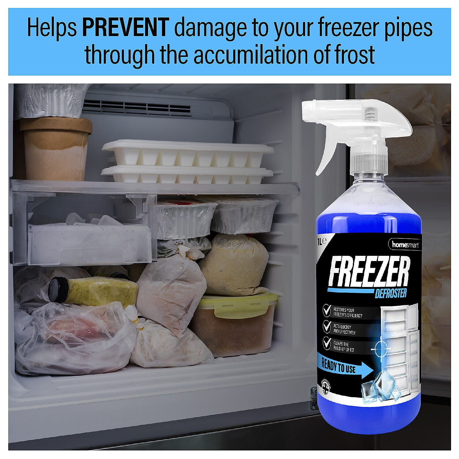 Homesmart - Freezer Defroster - Spray Nozzle Included 1000ml