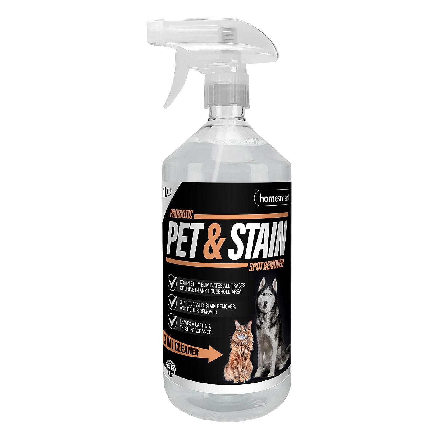 Homesmart - Pet & Stain Spot Remover - Spray Nozzle Included - 1000ml