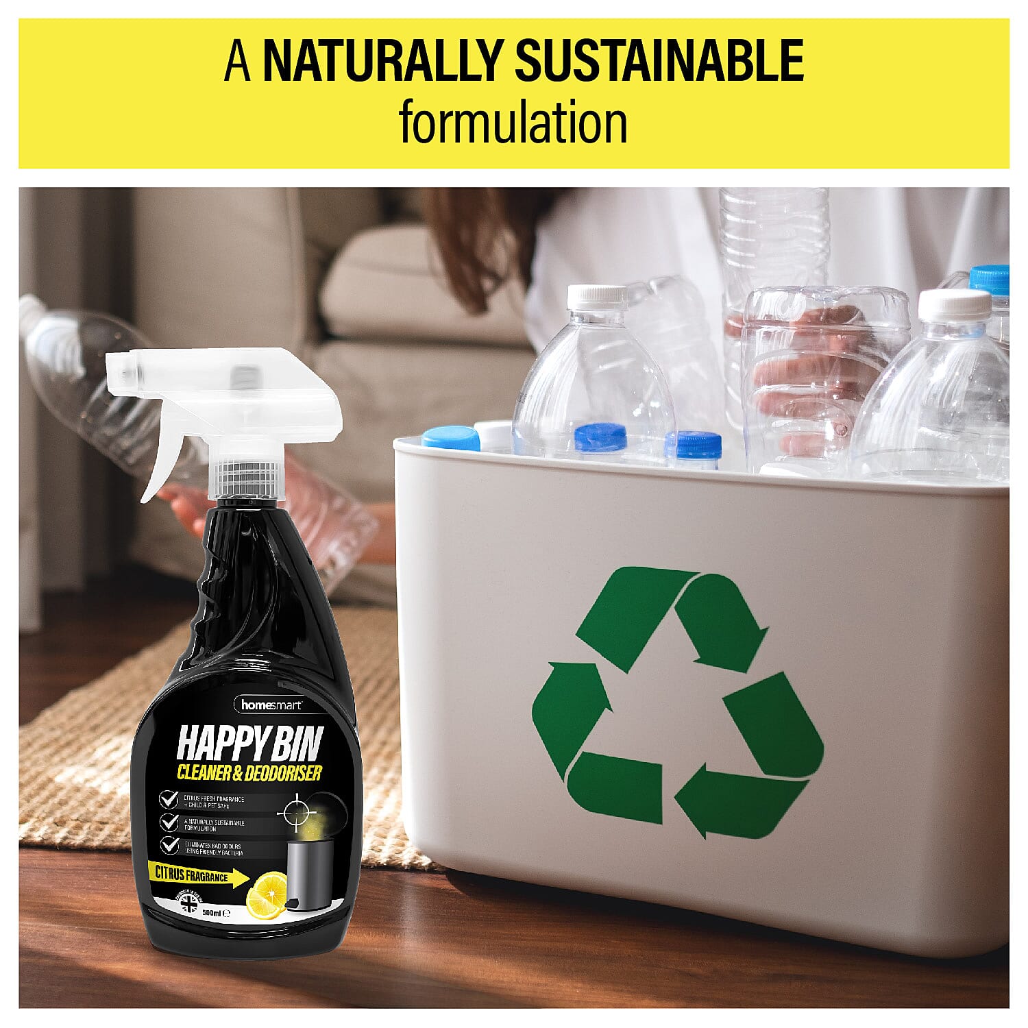 Home Smart Happy Bin Cleaner-Deodoriser - 500ml Home Smart Happy Bin Cleaner-Deodoriser - 500ml